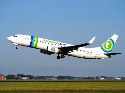 PH-HZL Transavia Boeing 737-8K2(WL), takeoff from Schiphol (AMS - EHAM), The Netherlands, 16may2014, pic-2 photo