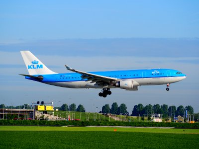 PH-AOC KLM Royal Dutch Airlines Airbus A330-203, landing at Schiphol (AMS - EHAM), The Netherlands, 16may2014, pic2 photo