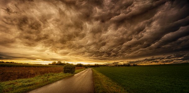 Sunset dramatic clouds