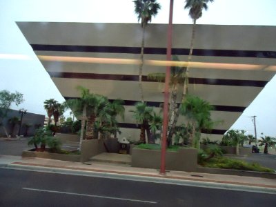 Phoenix downtown architecture building as seen from Valley Metro light rail