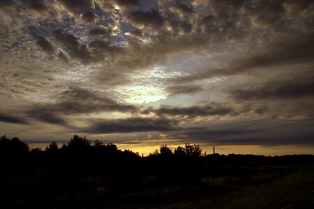 Colorful sky dangerous dark photo