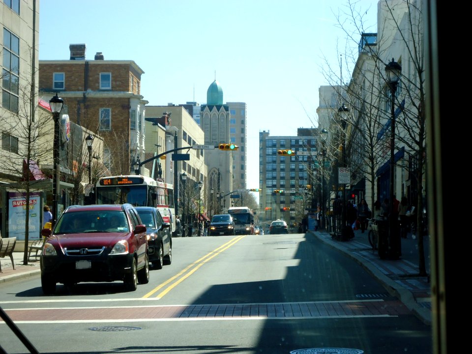 Rutgers University New Brunswick downtown College Avenue view street scene