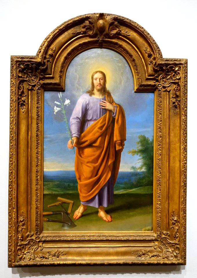 Saint Joseph by Philippe de Champaigne, c. 1650, oil on copper - Fogg Art Museum, Harvard University - DSC02065