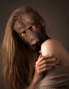 Dog woman-dog picture