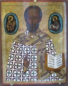Russian icon of 'St. Nicholas of Velikoretsk', 17th century