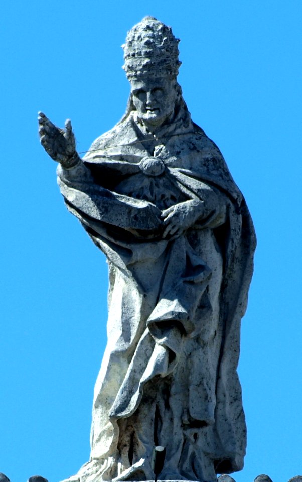Saint Leo IV Pope on colonnade photo