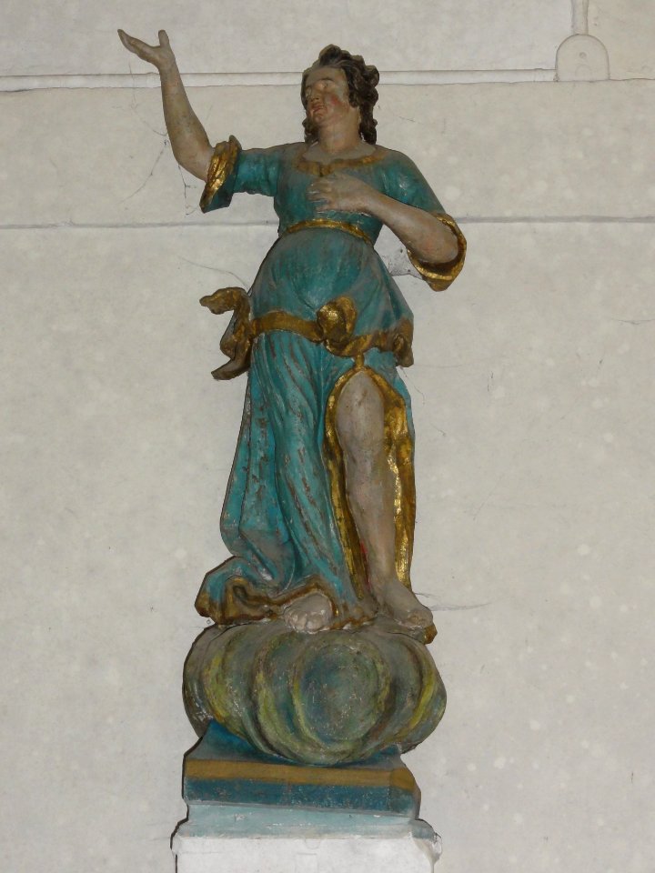 Saint-Nicolas-de-la-Haie (Seine-Mar.) église, statue 04 ange
