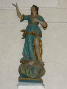 Saint-Nicolas-de-la-Haie (Seine-Mar.) église, statue 04 ange