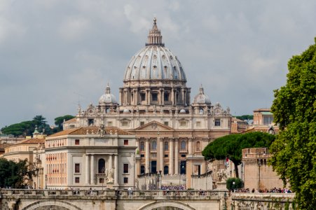 Saint Peter from Humberto I bridge Rome photo