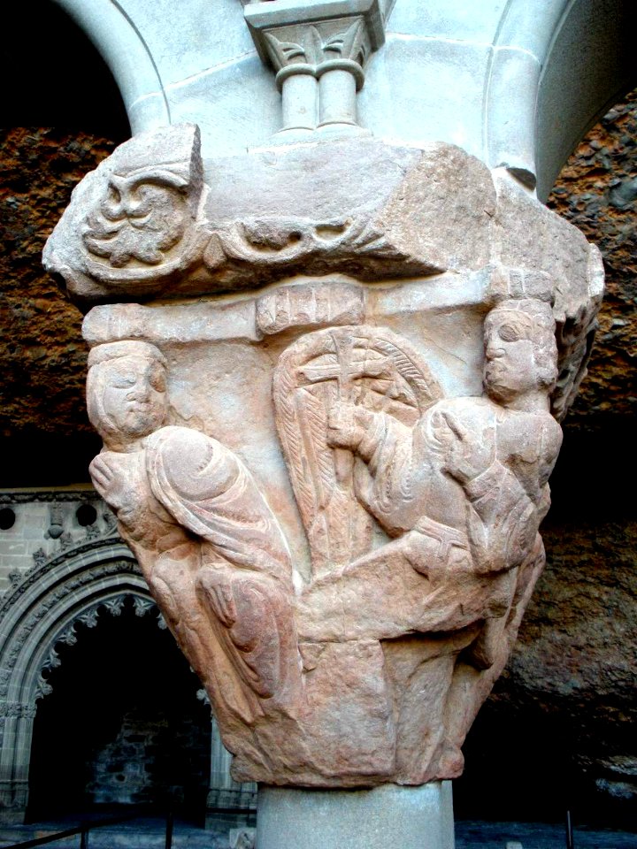 San Juan de la Peña - Monasterio Viejo, capiteles del claustro 04