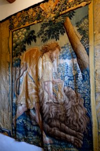 Samson and Lion tapestry, Brussels or Antwerp, mid 1600s - Kelmscott Manor - Oxfordshire, England - DSC00048