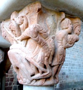 San Juan de la Peña - Monasterio Viejo, capiteles del claustro 03