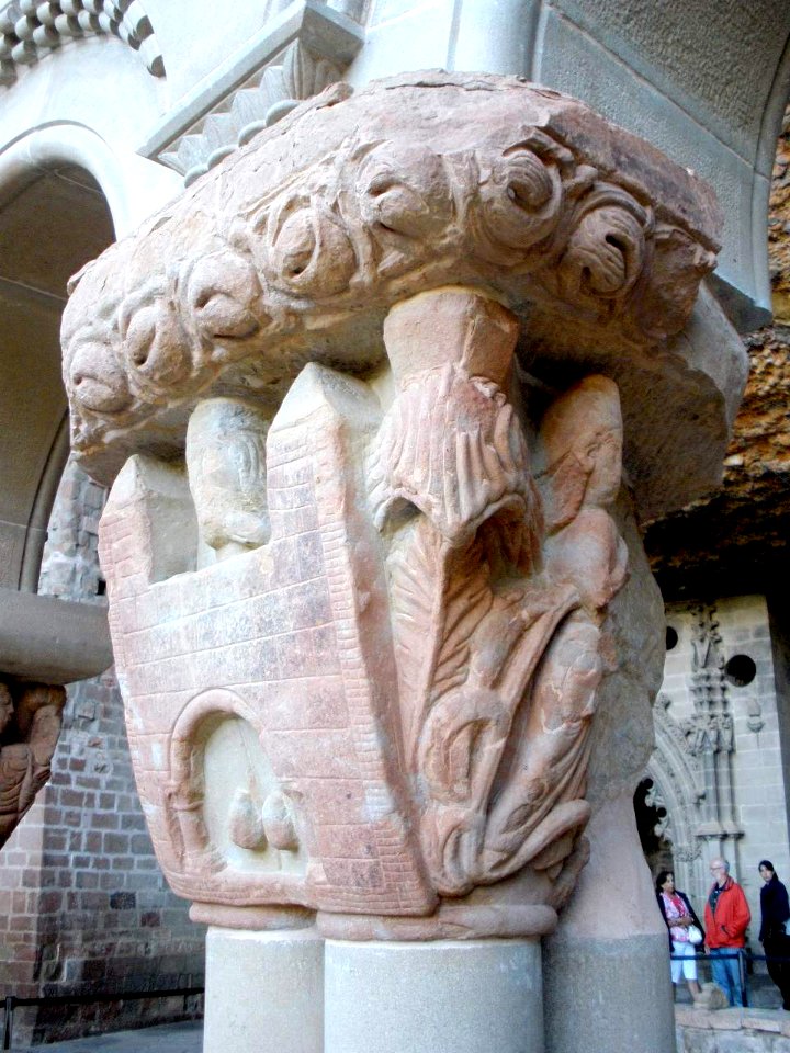 San Juan de la Peña - Monasterio Viejo, capiteles del claustro 07