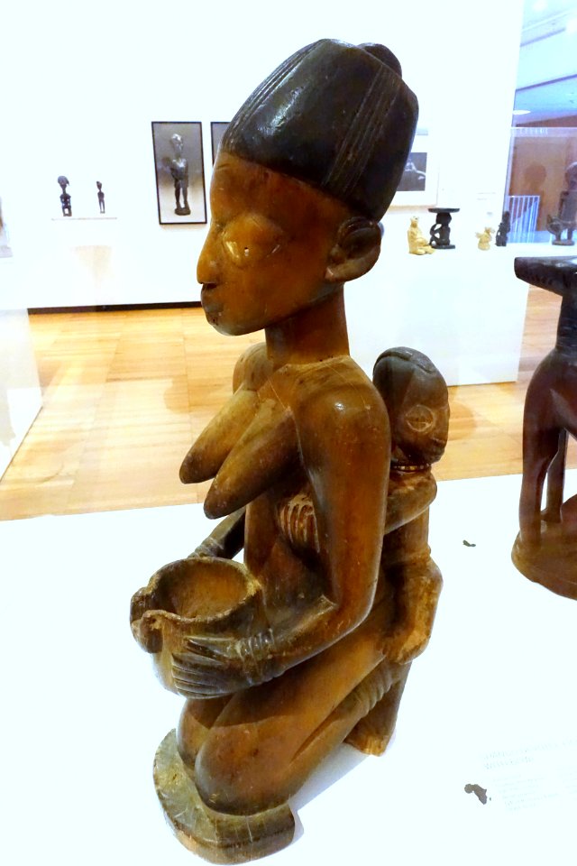 Shango devotee figure, Yoruba people, Southwestern Nigeria, late 19th century AD, wood, pigment - Krannert Art Museum, UIUC - DSC06208