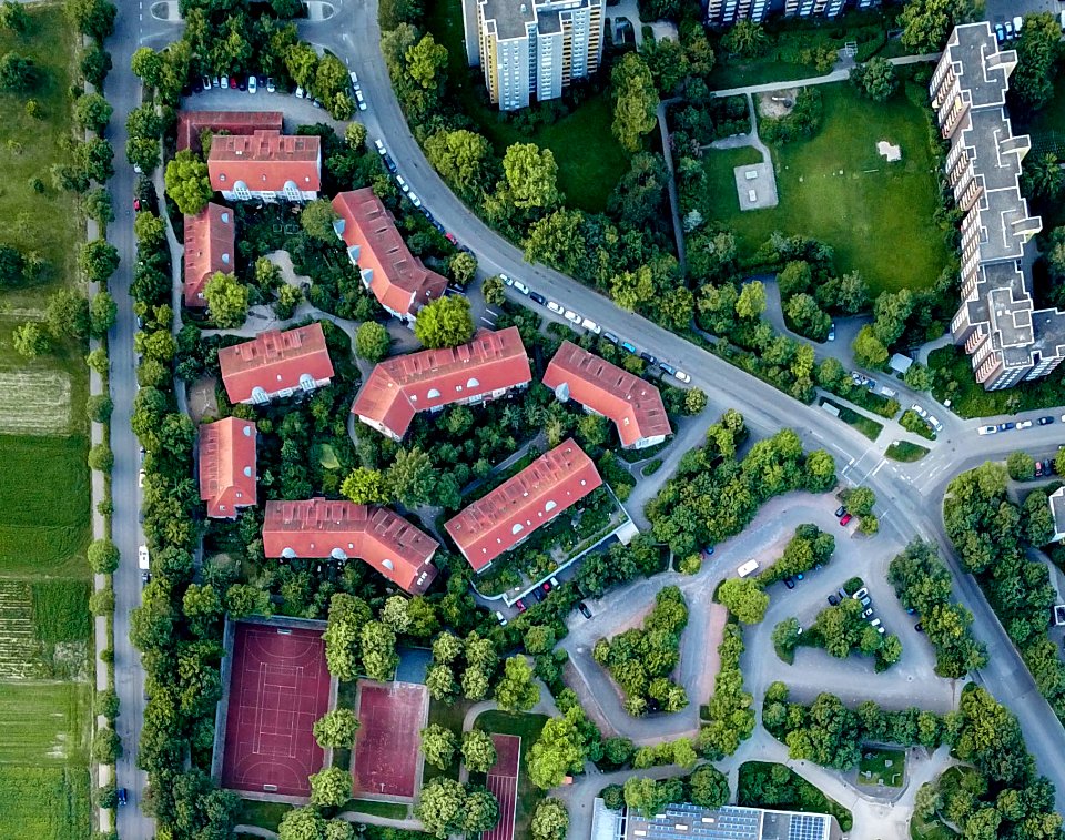 Schafbrühl in Tübingen aus der Luft
