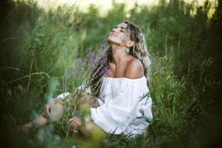 Grass outdoors haymaking photo