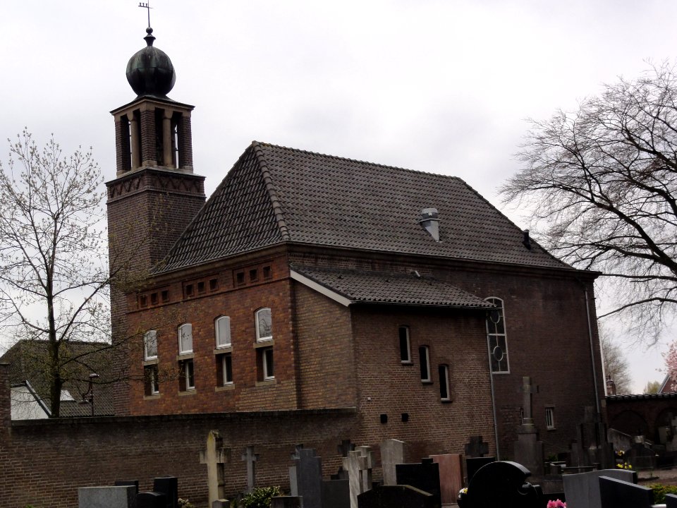 Schaijk (Landerd) voorm. gemeentehuis achteraanzicht, architect Jan de Jong