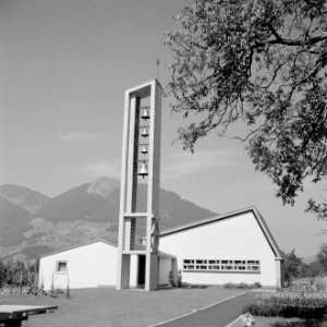 Schwyz. Kerk van de Evangelisch-reformierte Kirchengemeinde Brunnen-Schwyz inga, Bestanddeelnr 254-3808