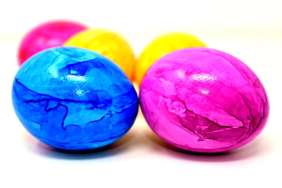 Colorful eggs easter eggs close up