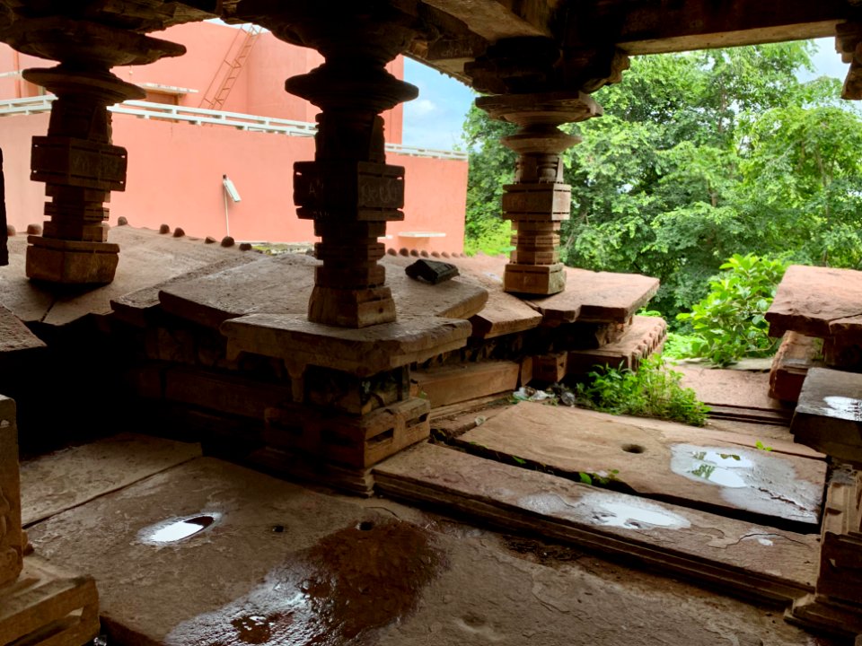 Shiva temple ruins, Palampet lake bund east, Telangana India - 33