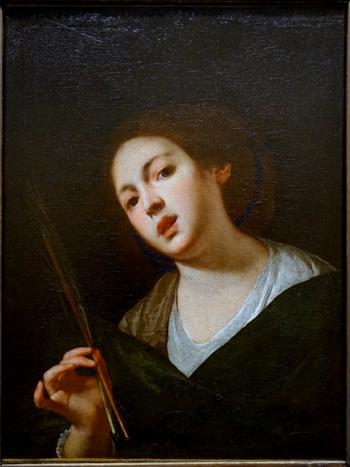 Saint Christina by Bernardo Cavillino, Naples, c. 16456-1650, oil on canvas - Blanton Museum of Art - Austin, Texas - DSC07956