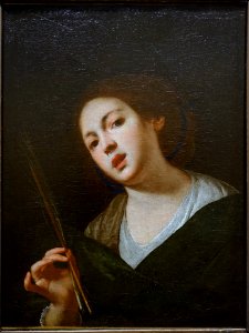 Saint Christina by Bernardo Cavillino, Naples, c. 16456-1650, oil on canvas - Blanton Museum of Art - Austin, Texas - DSC07956