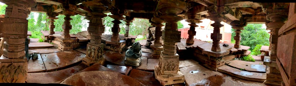 Shiva temple ruins, Palampet lake bund east, Telangana India - 35 photo
