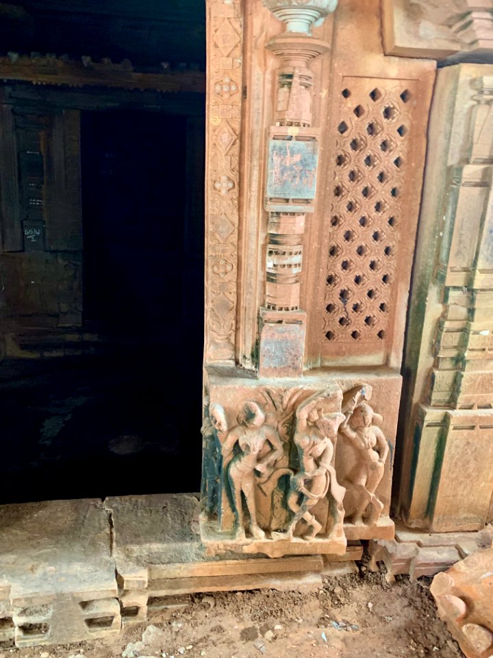 Shiva temple ruins, Palampet lake bund east, Telangana India - 17