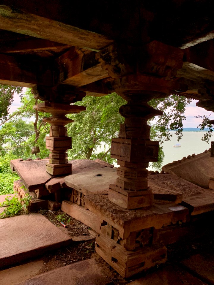 Shiva temple ruins, Palampet lake bund east, Telangana India - 22