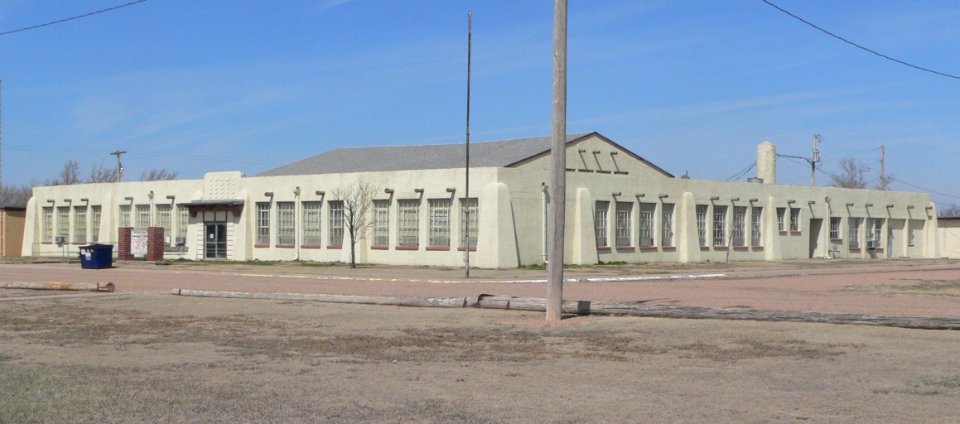 Shallow Water, Kansas school from SE 2
