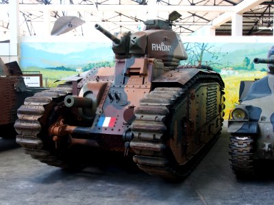 Renault B1 bis,Tanks in the Musée des Blindés, France, pic-1