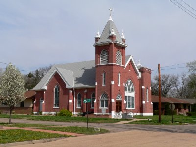 Red Cloud, Nebraska Sacred Heart Church from SE 1