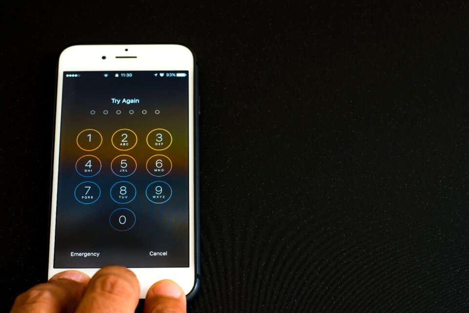 Phone white background