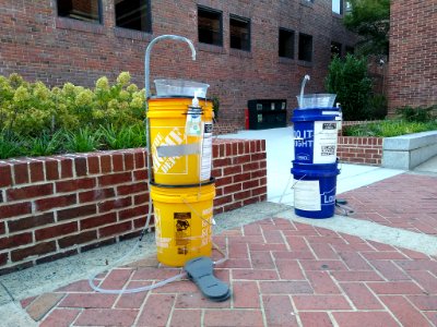 Public handwashing station in Chapel Hill