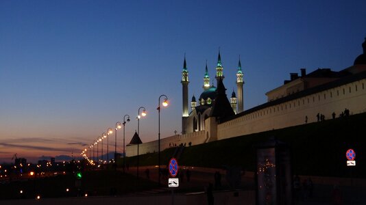 Mosque the kremlin evening
