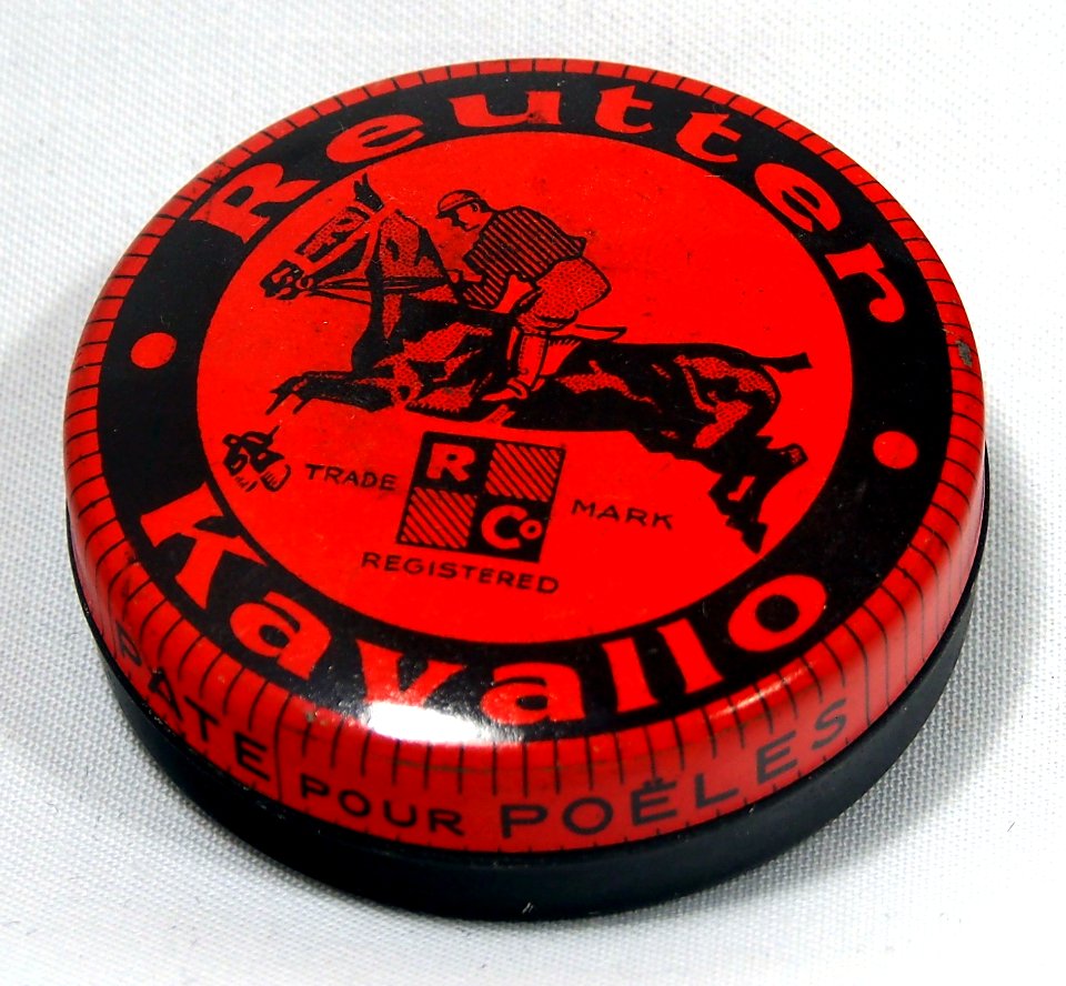 Reutter Kavallo Horse Shoe Polish Tin 1930s picture 3