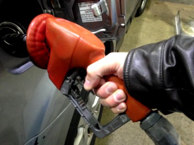 Pumping gas by hand photo