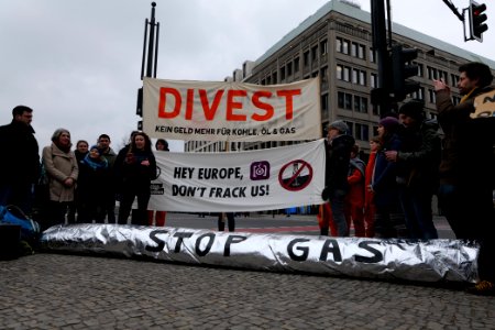 Protest against EU gas infrastructure support in PCI Berlin 2020-02-07 04