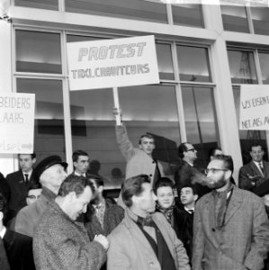 Protestmeeting Rotterdamse taxichauffeurs, Bestanddeelnr 917-4123