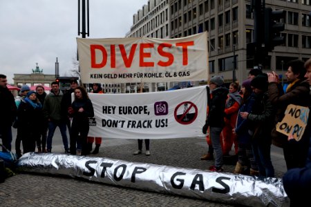 Protest against EU gas infrastructure support in PCI Berlin 2020-02-07 05