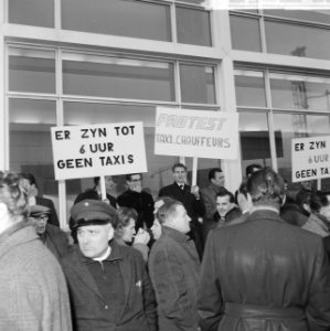 Protestmeeting Rotterdamse taxichauffeurs, Bestanddeelnr 917-4124