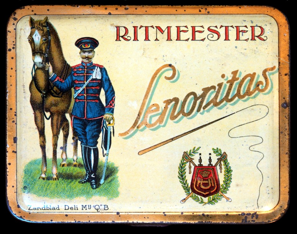 Ritmeester Senoritas sigarenblikje, bol deksel
