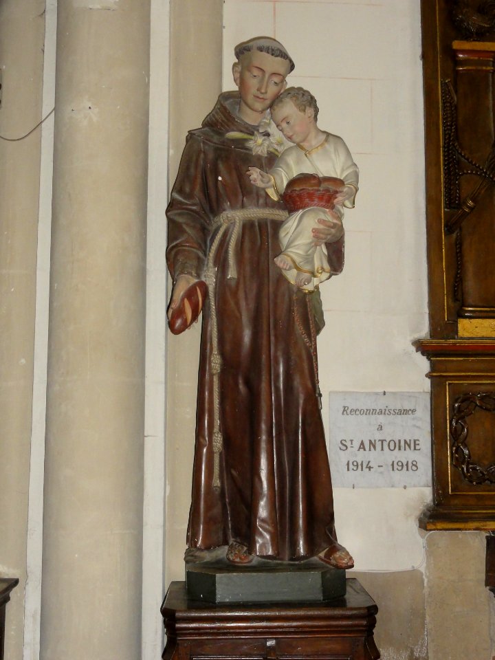 Riville (Seine-Mar.) église, statue 12 Saint Antoine de Padoue