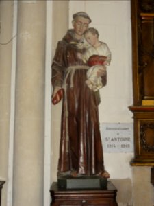 Riville (Seine-Mar.) église, statue 12 Saint Antoine de Padoue