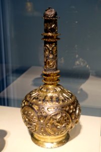 Rosewater bottle, Iran, 12th century, silver with gold and niello - Freer Gallery of Art - DSC04655