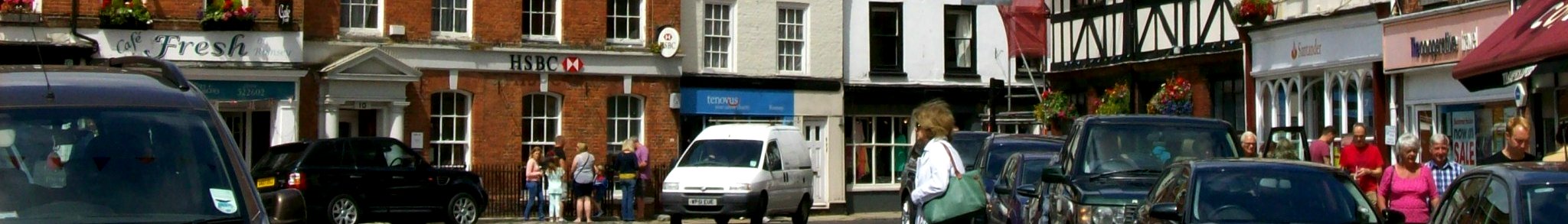 Romsey banner town centre photo