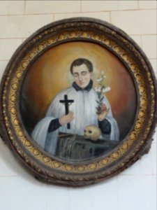 Riville (Seine-Mar.) église, peinture (04) un saint
