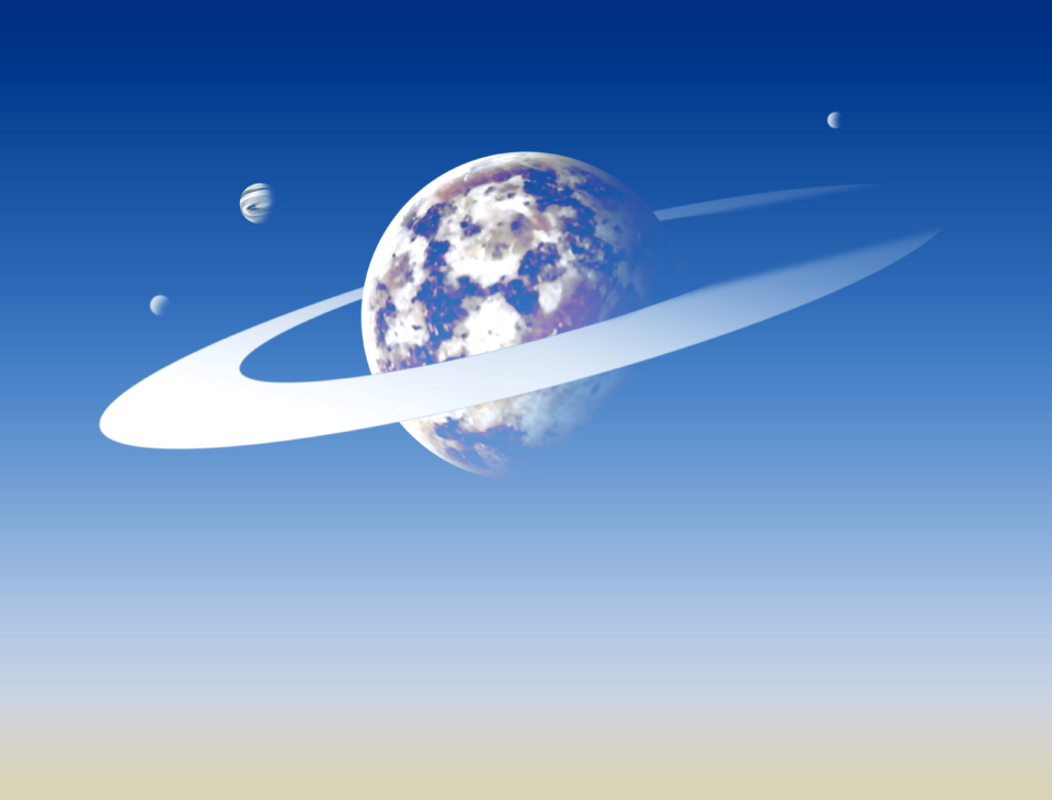 Morning landscape saturn
