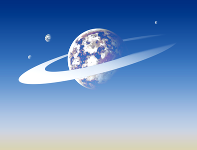 Morning landscape saturn