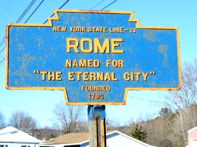 Rome PA Keystone sign